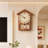 Brown Irregular Shape Pendulum Solid Wood Wall Clock