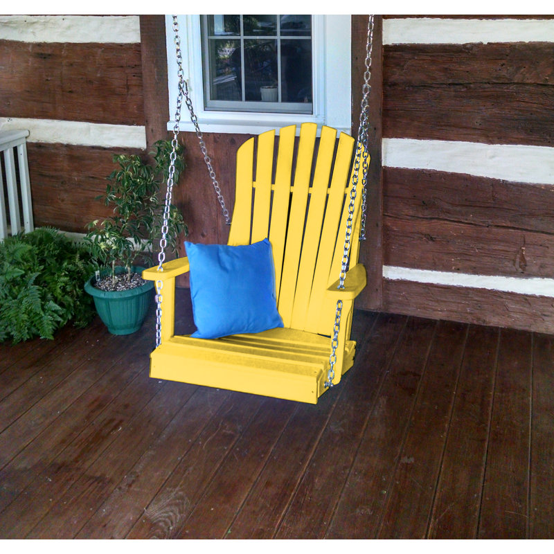 Balancelle en rotin Adirondack Ratto, Jaune citron