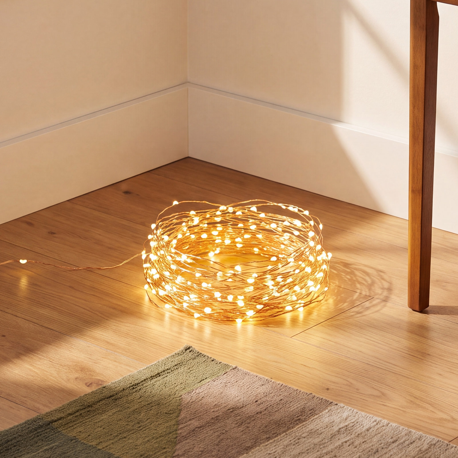 32' 50-Light Battery LED String Lights, Warm White, 50