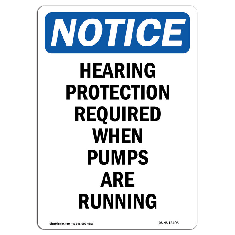 Hearing Protection Required When Sign