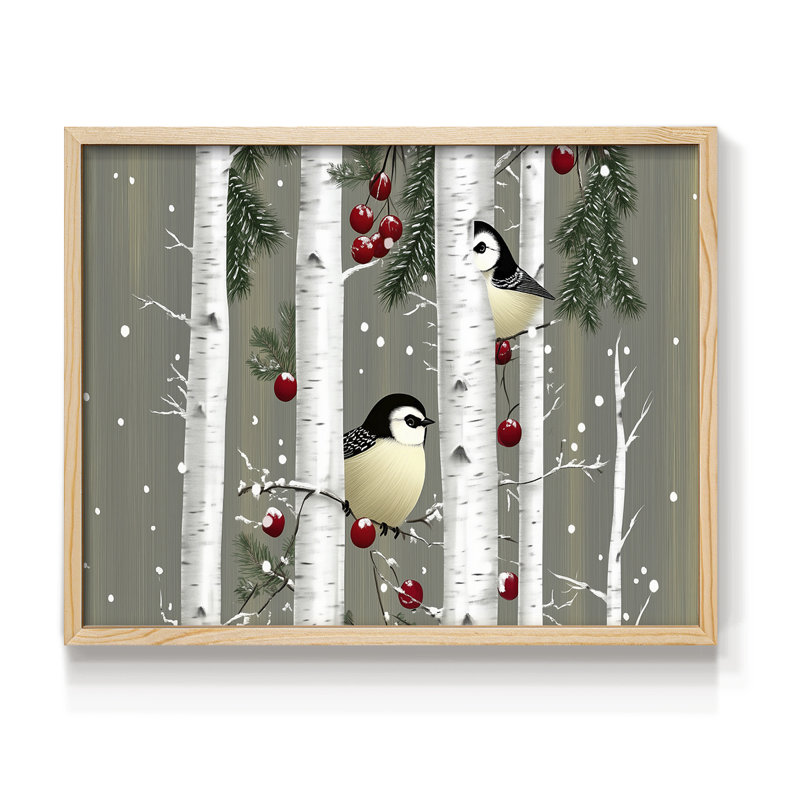 Art de Noël - LIX - reproduction encadrée, H 16 po x l 20 po, Naturel