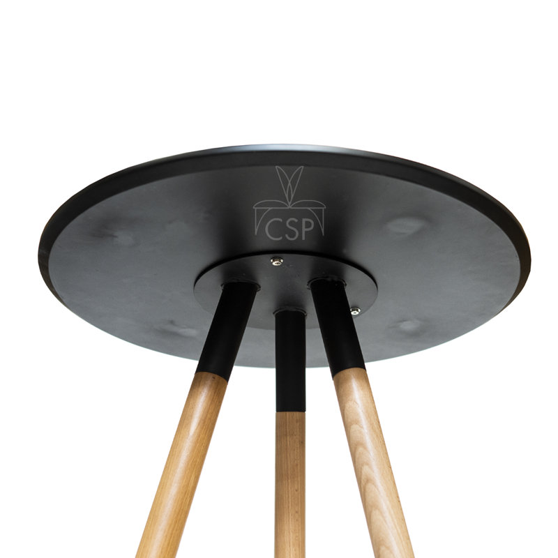 Leyva Extendable Round Dining Table, Black