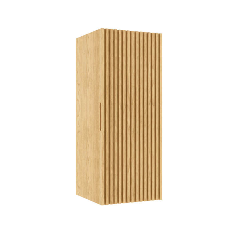Meuble-lavabo d'appoint de salle de bain de couleur chêne et moderne pour 12 po avec tablette à fermeture douce