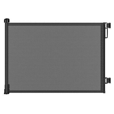 Barrière de sécurité rétractable pour animaux de compagnie, 86 cm (H) x 300 cm (L), filet de sécurité pour escaliers et portes, barrière pour chien, noire
