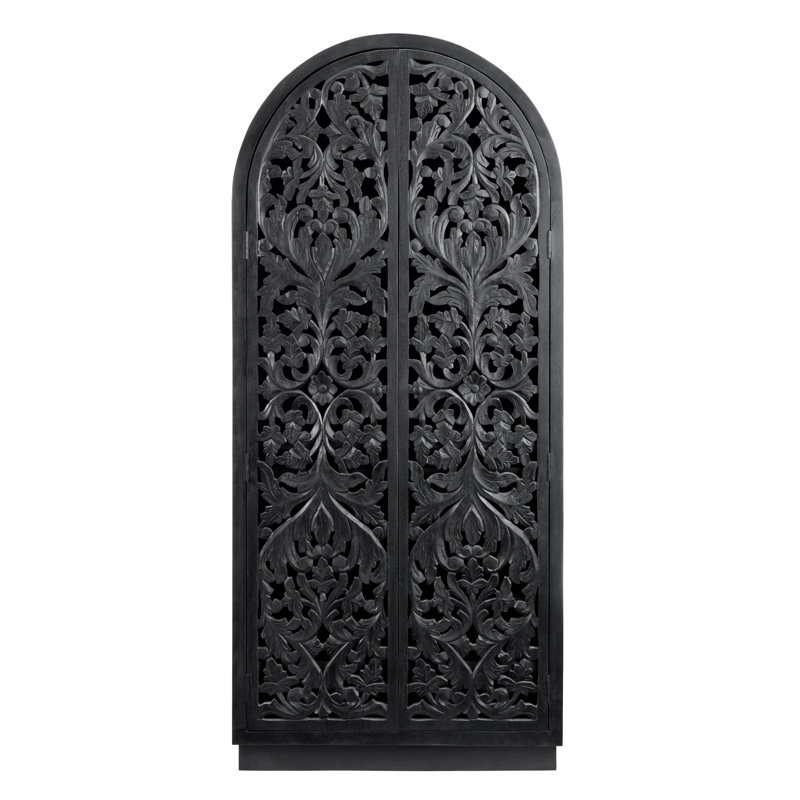 Armoire d'appoint haute 2 portes noire