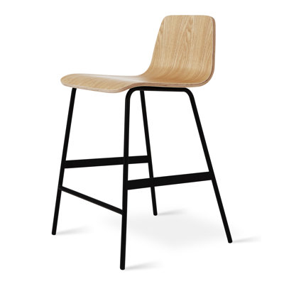 Upholstered Stool with Metal Frame