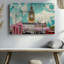Toile, un collage vibrant représentant des éléments emblématiques de Londres avec l'art mural de la tour de l'horloge de Big Ben-797969992