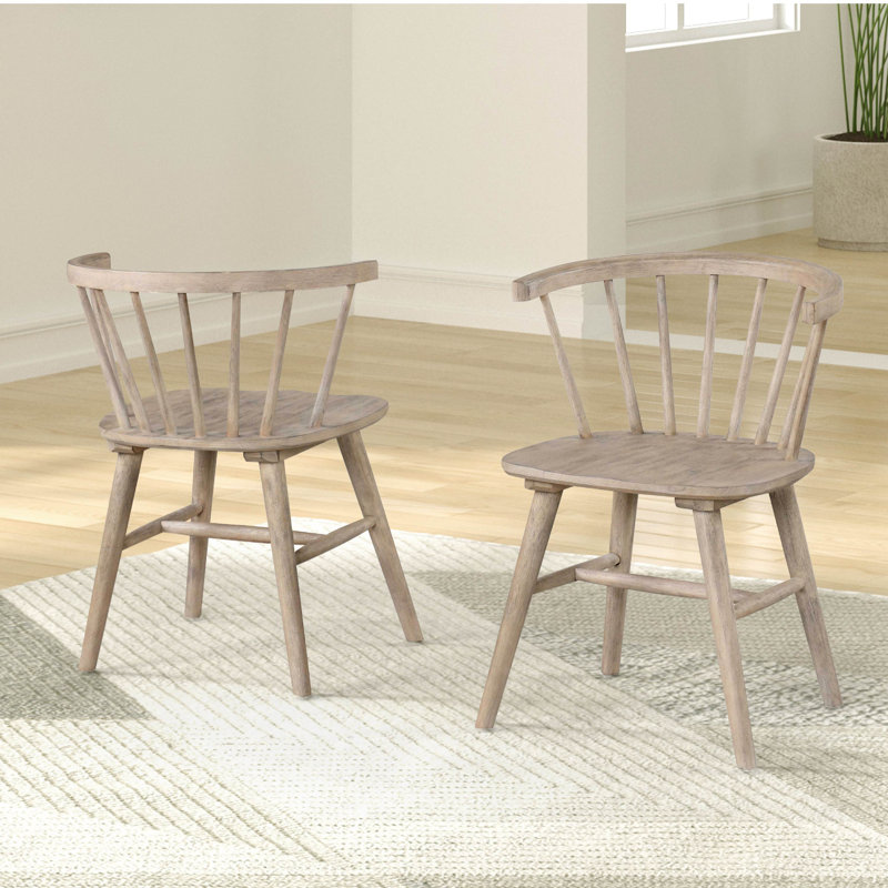 Chaises d'appoint Angela, Bois naturel
