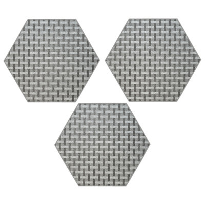 Ensemble de tapis intérieur / extérieur en polyester touffeté à la machine Laquisha