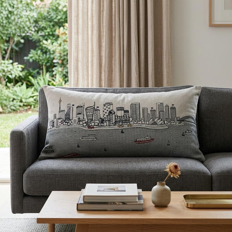 Coussin lombaire 14 "x 35" Sydney, 14 po x 35 po, Crème