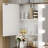 Greyden Vanity Set with Glass Top and Outlets-408503648