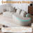 112'' Right Hand Facing Chenille Curved Free Combination Sofa-1318295030-1318295036