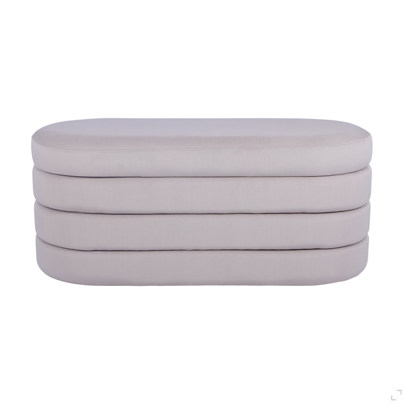 Banc avec rangement en velours