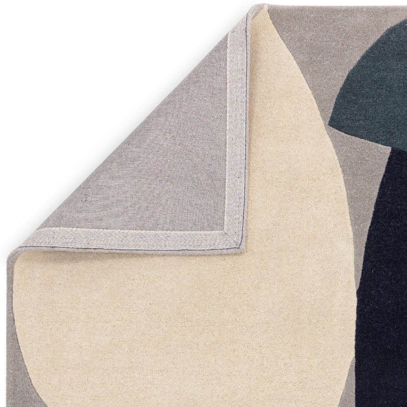 Gina Mid Century Area Rug, Rectangle  160 x 230 cm, Blue/Grey
