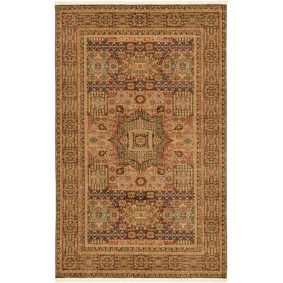 Tapis oriental beige / rouge Ophelia
