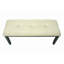 Banc, rectangulaire, salle à manger, entrée, cuisine, couloir, revêtement, bois, tissu crème, bois massif