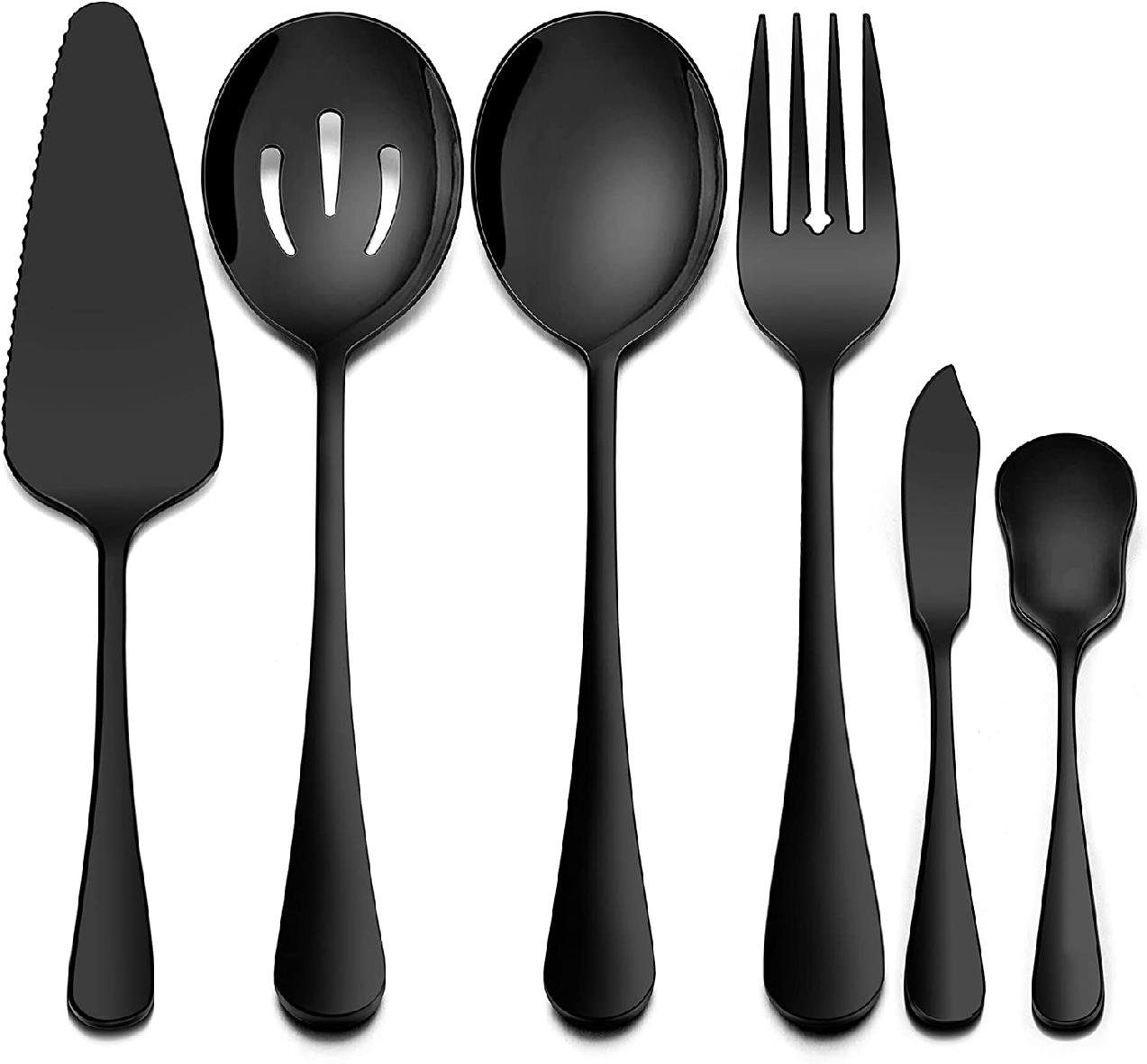 Sarah-Ann 40 Piece Stainless Steel Flatware Set Service for 8 Orren Ellis Color: Black