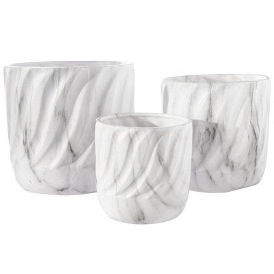 Ensemble de pots de fleurs en céramique 3 pièces