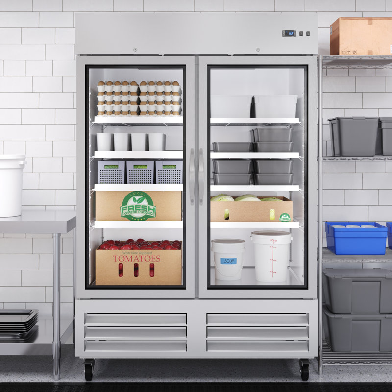 54" Stainless Steel Commercial Reach-In Refrigerator/Freezer with Glass Doors