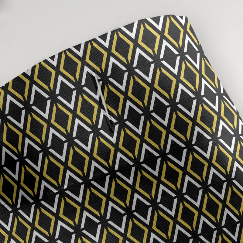 Rideau double double géométrique, Yellow Geometric II