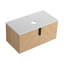 Meuble-lavabo 36 po avec lavabo d'art en céramique et dalle de pierre artificielle, porte à fermeture en douceur-2096408366
