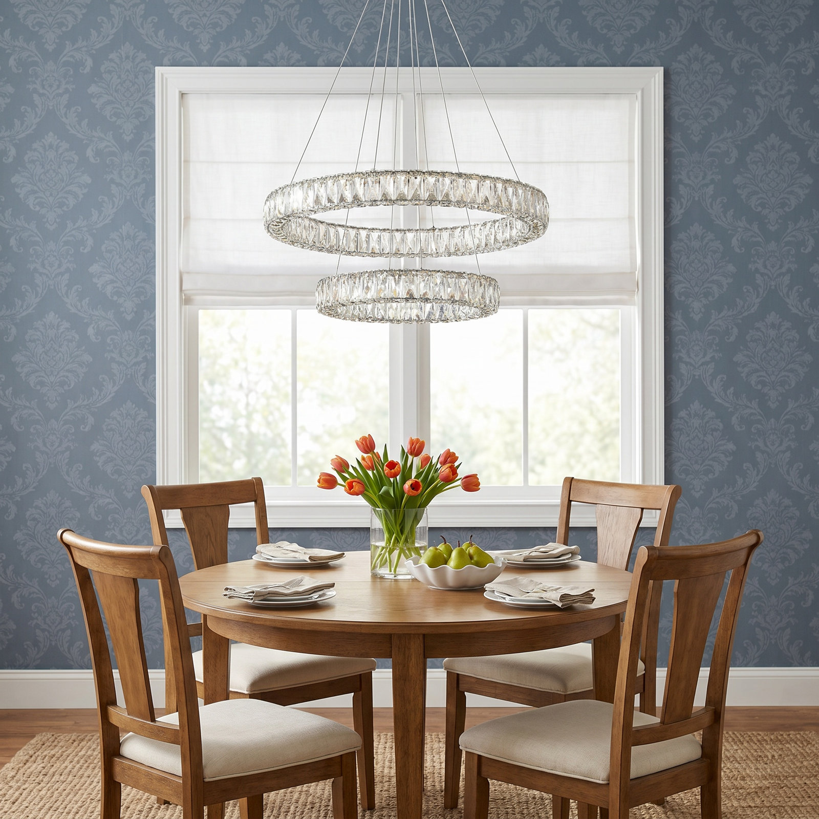 Adela Single - Light Dimmable Tiered Chandelier