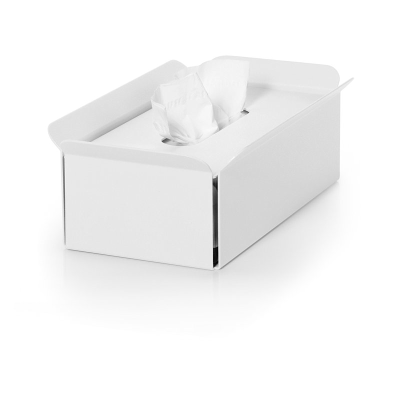 Ditmas Tissue Box Cover, White