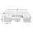 Saffi Wicker Fully Assembled 6 - Person Seating Group with Cushions-884889762-877193487