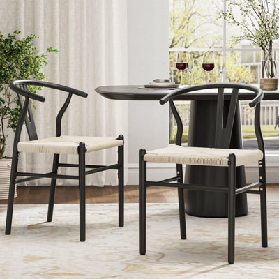 Wishbone Chair Solid Wood Y-Back Dining Chairs