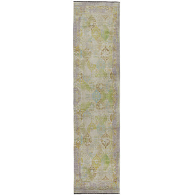 Laurel Mersin Machine Woven Polyester Area Rug in Purple
