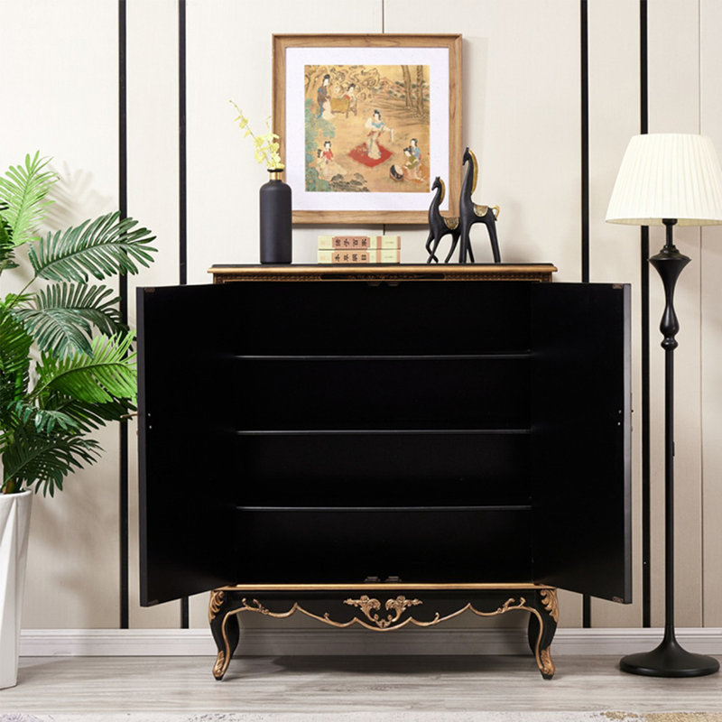 New Chinese Classical Shoe Cabinet 20 Pair Shoe Storage Cabinet