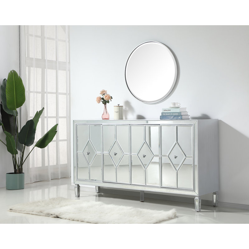 Bashaw Accent Cabinet, Silver