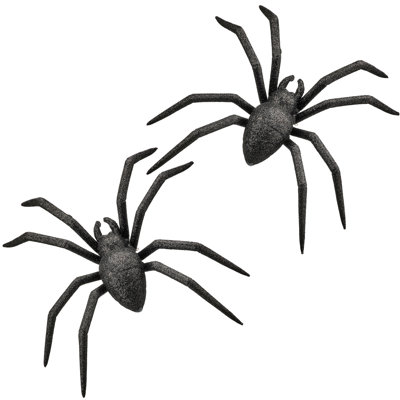 8" Plastic Glitter Spider