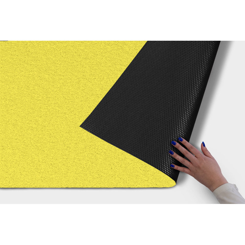 Non-Slip No Pattern Doormat, Lemon
