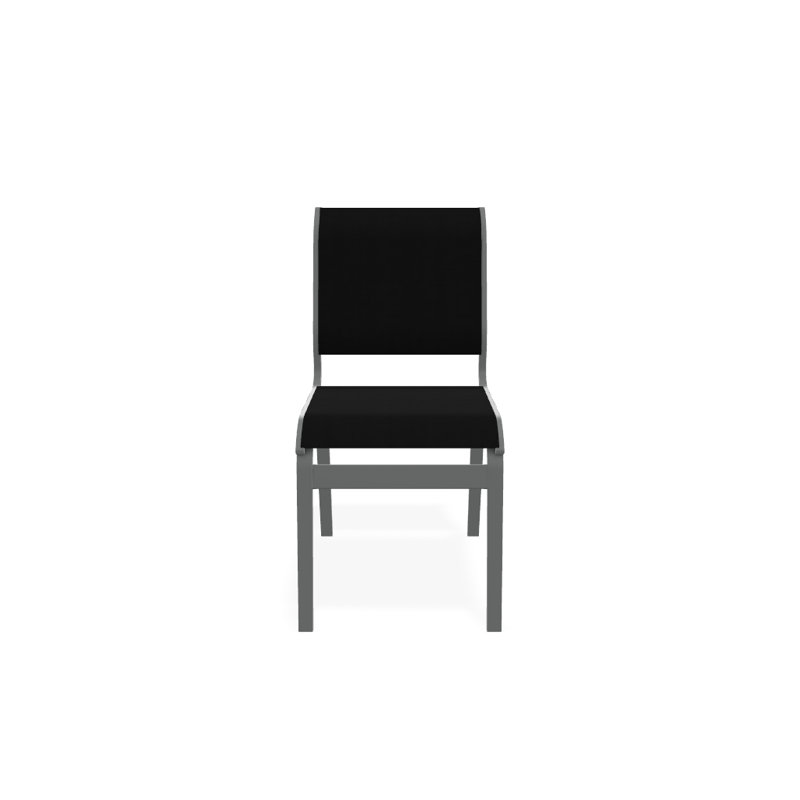 Chaise d'appoint de salle à manger Hiraku, Noir 5D Sunbrella®, Graphite texturé