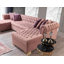 Canapé modulaire en velours rose Lorena-92113158