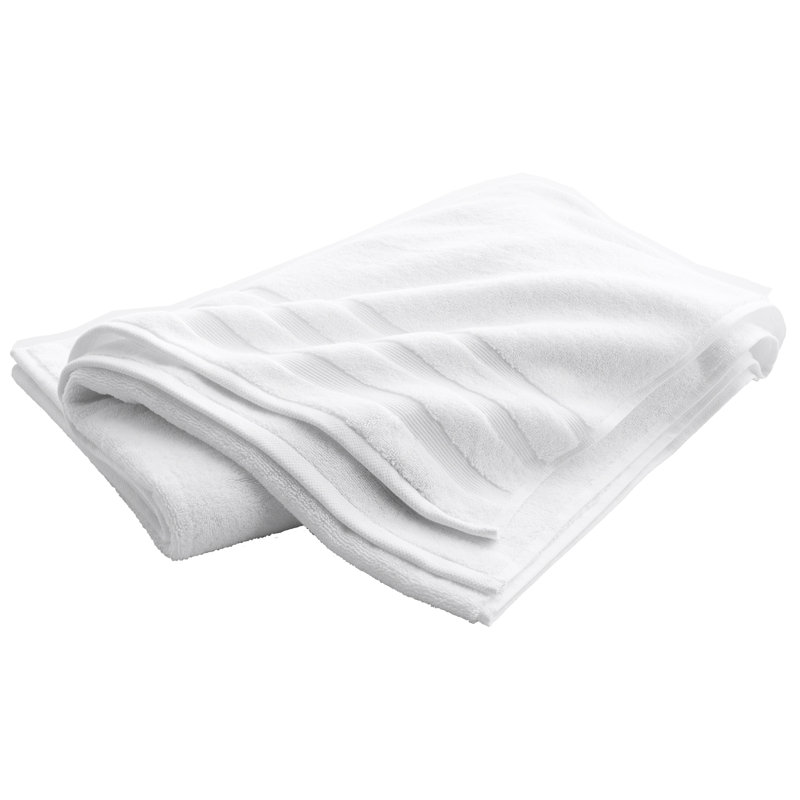 Bath Linens Bath Sheet with Terry Weave, White