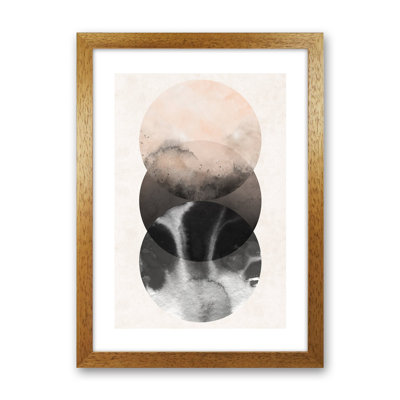 Nude And Pearl Three Circles by Pixy Paper - Print
