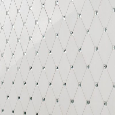 Carreau de mosaïque murale en marbre poli 11,25 po x 10,50 po Bond Tile Mirage Diamond (0,82 pi2 / feuille)