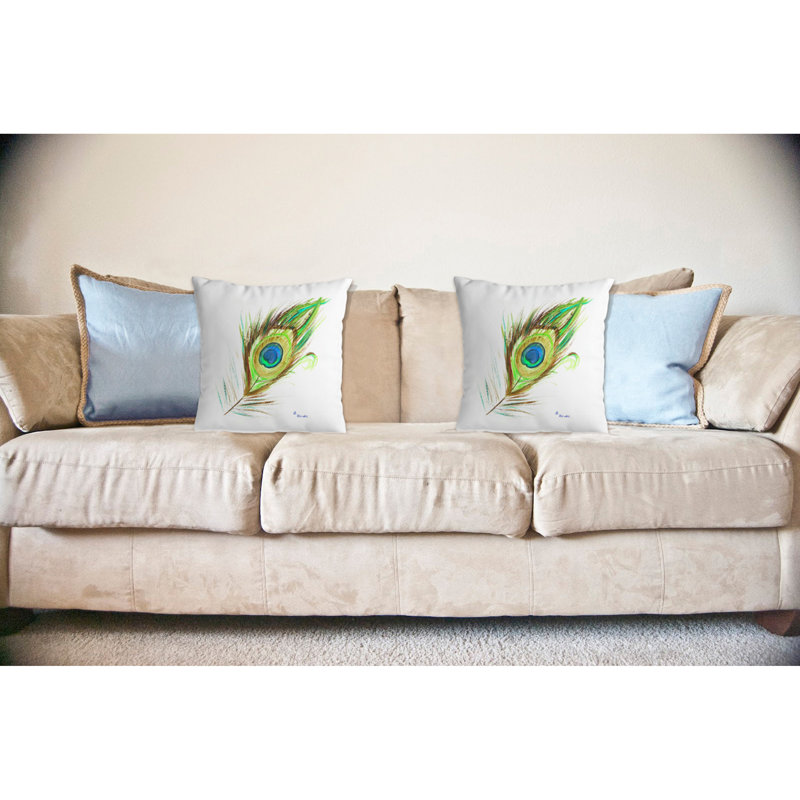 Coussin intérieur/extérieur Peacock Feather