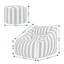 icon Natalia Striped Woven Armchair Bean Bag and Round Footstool, Olive Green
