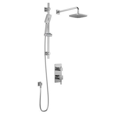 Robinet de baignoire et douche à pression équilibrée (tempéré et volume) Sobrio avec valve brute