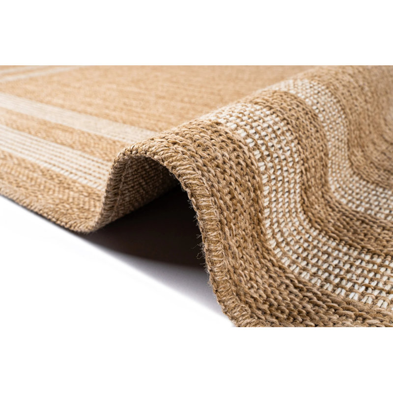 Koston Hand Loomed Striped Indoor Rug, Square 4'