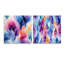 «Ikat Mirage» aquarelle colorée - ensemble de 2 peintures murales abstraites en acrylique-103932057