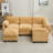 5 - Piece Reversible Modular Corner Sectional With Ottoman-1409123928