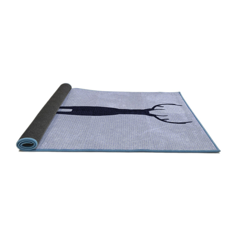 Tapis de la zone bleue en laine, Tapis de couloir 2 pi x 5 pi
