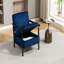 Chaise de rangement, fauteuil d'appoint moderne Mid-Century avec structure en bois, chaises de salon rembourrées avec coussin de taille, fauteuil de lecture pour véranda de chambre à coucher-1166872422