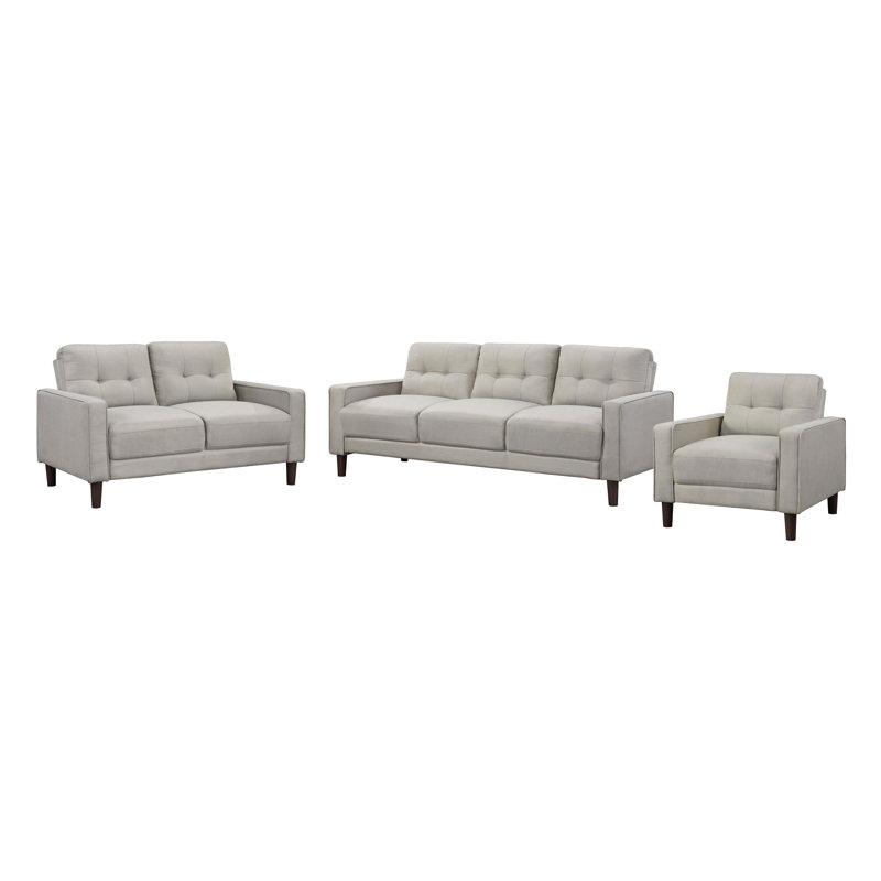 Kolbey 3 - Piece Living Room Set, Beige Fabric