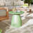 Round Patio Side Table, Metal Steel Outdoor Side Table, Patio Accent End Table-1458087344