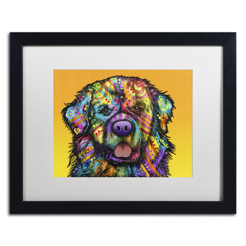 « newfie », impression sur toile encadrée, H 16 po x l 20 po x P 0,5 po, Blanc